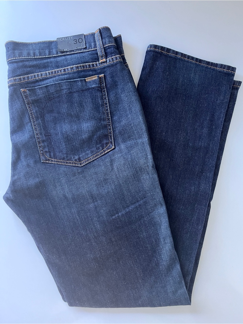 NWT Fidelity AXL Relaxed Skinny Dark Wash Premium Jeans Men's Measured 35x31